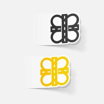 Realistic design element: road Illustrazione stock