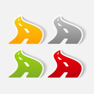 Realistic design element: road Stock Illustration