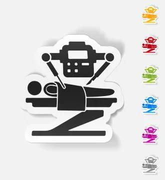 Realistic design element. robot surgeon Stock Illustration