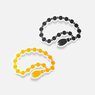Realistic design element: rosary Stock Illustration