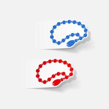 Realistic design element: rosary Stock Illustration
