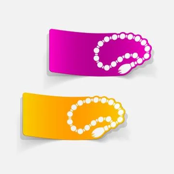 Realistic design element: rosary Stock Illustration