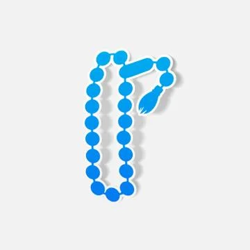 Realistic design element: rosary Stock Illustration