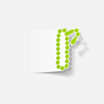 Realistic design element: rosary Stock Illustration