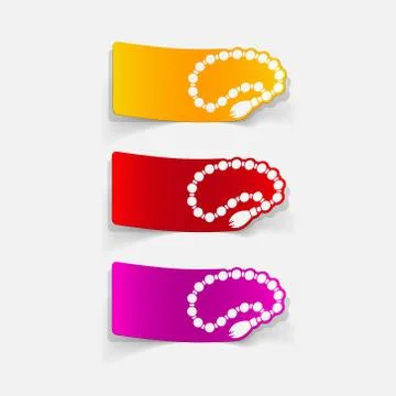Realistic design element: rosary Stock Illustration