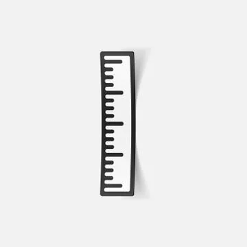 Realistic design element: ruler Stock Illustration
