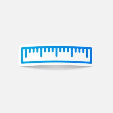Realistic design element: ruler Stock Illustration