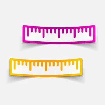 Realistic design element: ruler Stock Illustration