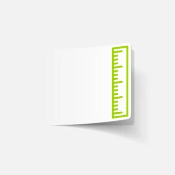Realistic design element: ruler Stock Illustration