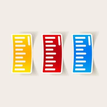 Realistic design element: ruler Stock Illustration