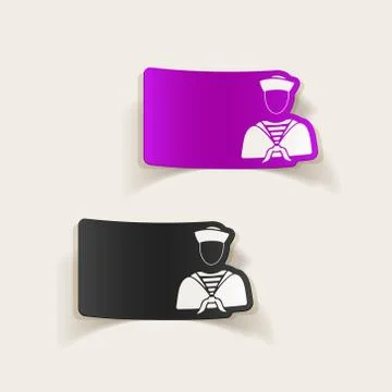 Realistic design element. sailor Illustrazione stock