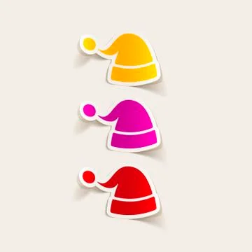 Realistic design element: santa hat Stock Illustration