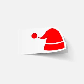 Realistic design element: santa hat Stock Illustration