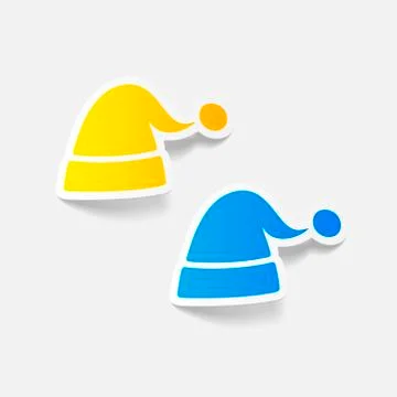 Realistic design element: santa hat Stock Illustration