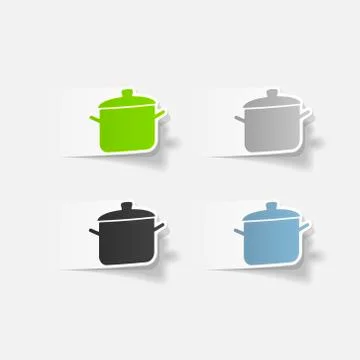 Realistic design element: saucepan Stock Illustration