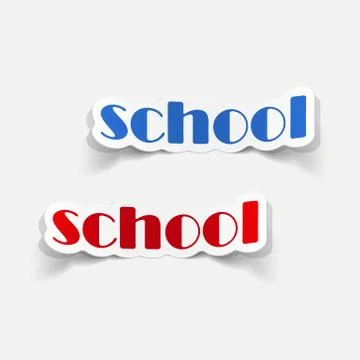 Realistic design element: school Stock Illustration