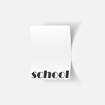 Realistic design element: school Stock Illustration