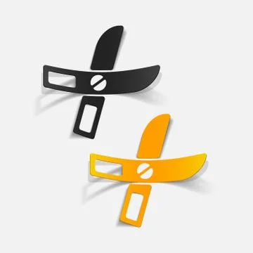 Realistic design element: scissors Stock Illustration
