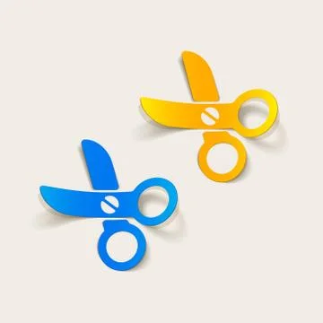 Realistic design element: scissors Stock Illustration