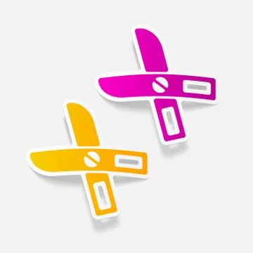 Realistic design element: scissors Stock Illustration