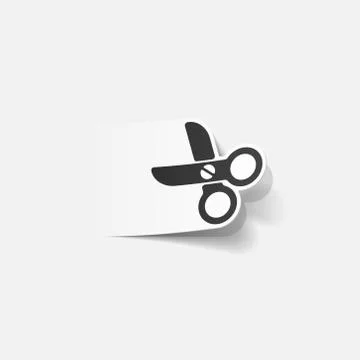 Realistic design element: scissors Stock Illustration