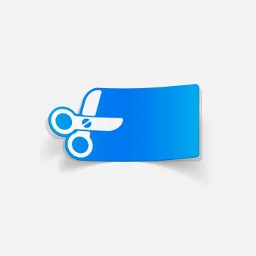 Realistic design element: scissors Stock Illustration