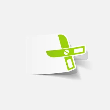 Realistic design element: scissors Stock Illustration