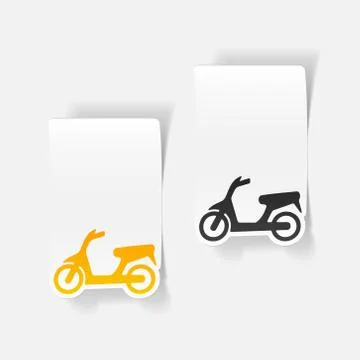 Realistic design element: scooter Stock Illustration