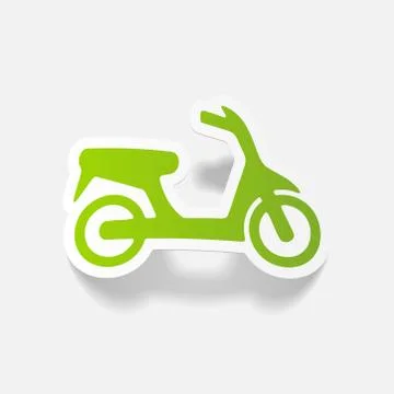 Realistic design element: scooter Illustrazione stock