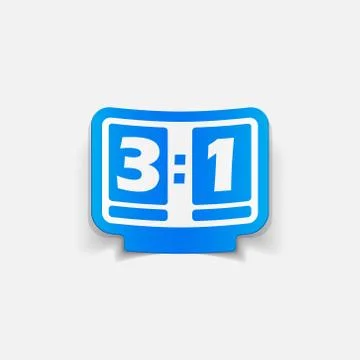 Realistic design element: score board Stock Illustration