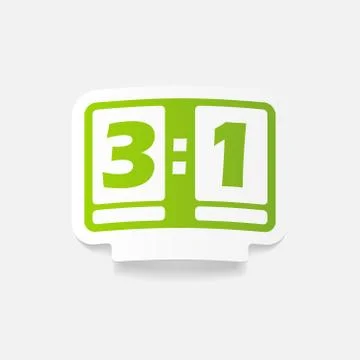 Realistic design element: score board Stock Illustration