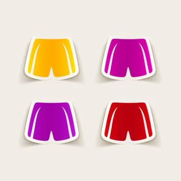 Realistic design element: shorts Stock Illustration