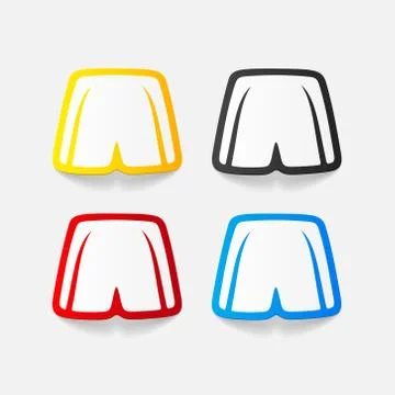 Realistic design element: shorts Stock Illustration