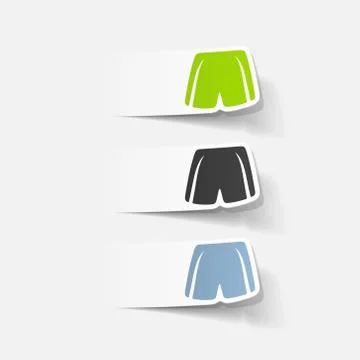Realistic design element: shorts Stock Illustration