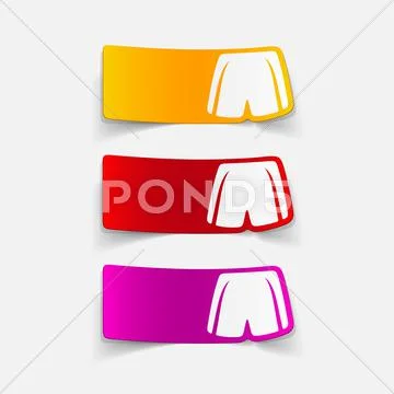 Realistic design element: shorts Stock Illustration