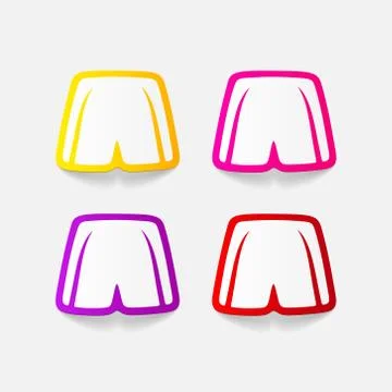Realistic design element: shorts Stock Illustration