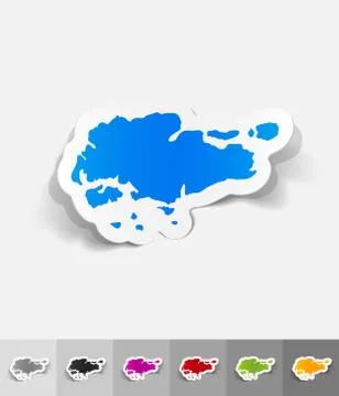 Realistic design element. singapore map Stock Illustration