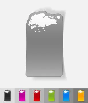 Realistic design element. singapore map Stock Illustration