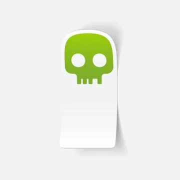 Realistic design element: skull Stock Illustration