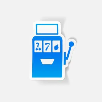 Realistic design element: slot machine Stock Illustration