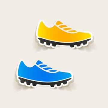 Realistic design element: sneakers Stock Illustration
