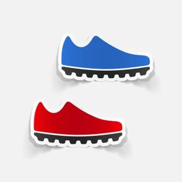 Realistic design element: sneakers Stock Illustration