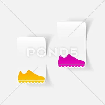 Realistic design element: sneakers Stock Illustration