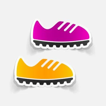 Realistic design element: sneakers Stock Illustration