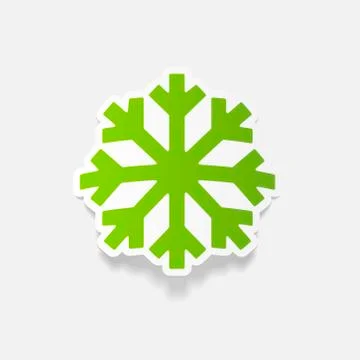 Realistic design element: snowflake Stock Illustration