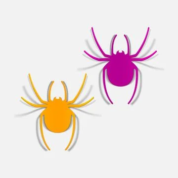 Realistic design element: spider Stock Illustration