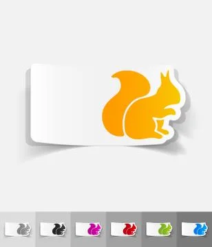 Realistic design element. squirrel Stock-Illustration