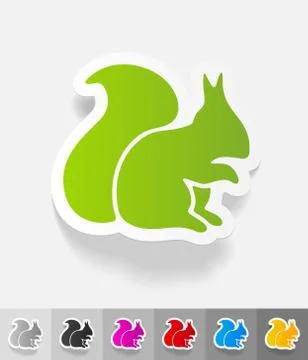 Realistic design element. squirrel Stock-Illustration