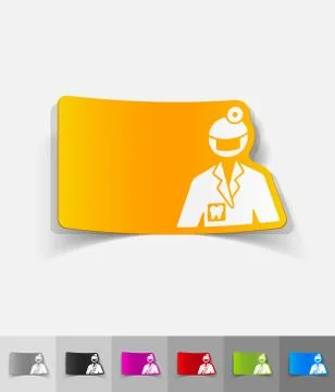 Realistic design element. stomatologist Stock Illustration