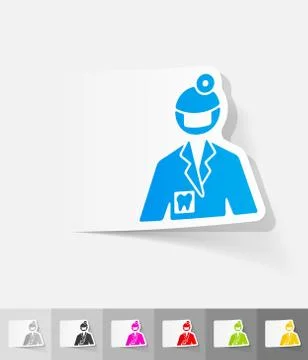 Realistic design element. stomatologist Stock Illustration